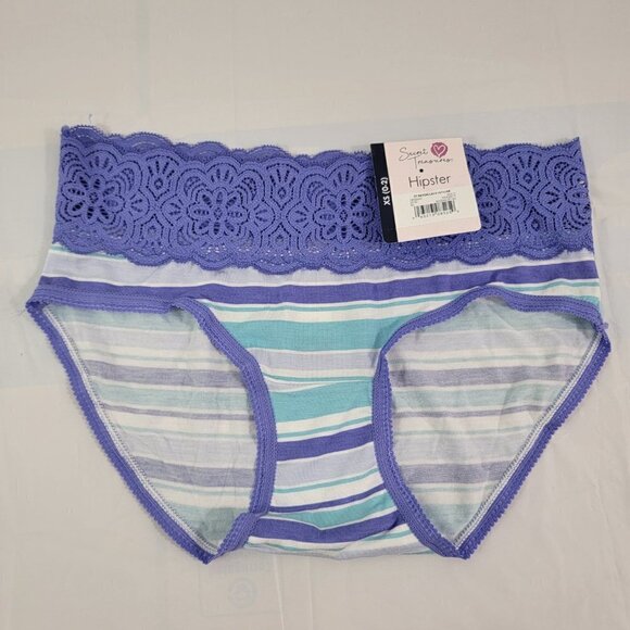 Secret Treasures Women’s 3-Pack Multi-Color Lace Trim Hipster Panties – Size XS - Picture 13 of 15